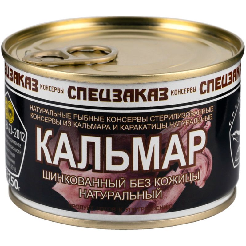 

Кальмар Спецзаказ шинкованный без кожицы натуральный, 230 г