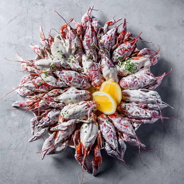 Раки жаренные в сметане 1 кг.