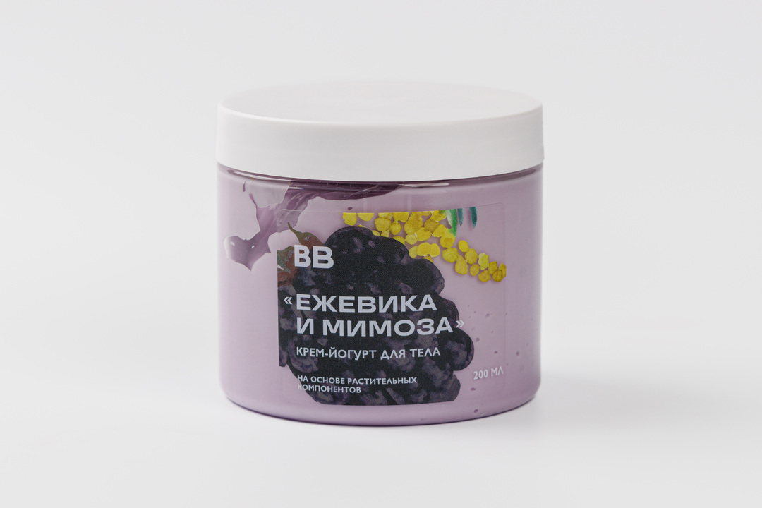 

Крем-йогурт Вкусвилл для тела Ежевика и мимоза