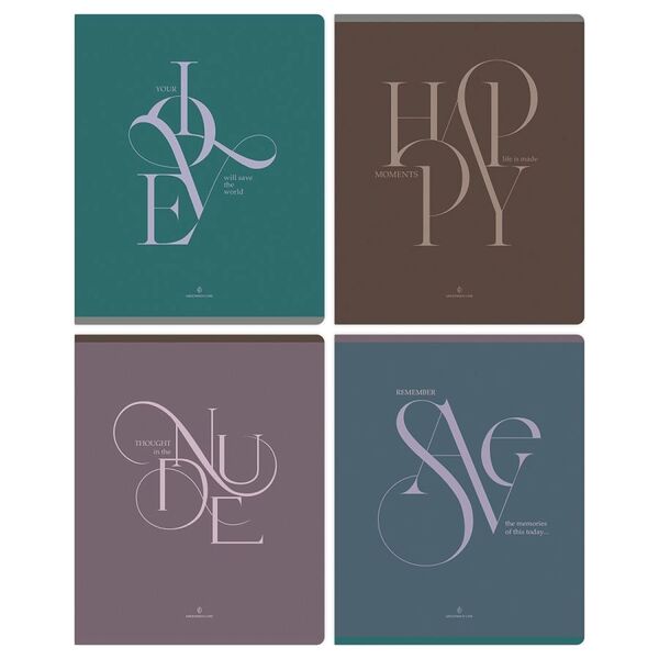 Тетрадь Greenwich Line Happy moment, А5, 48 листов, в клетку, в ассортименте, 1 шт