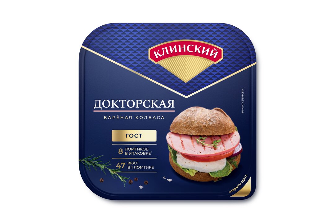 

Колбаса вареная Докторская Клинский нарезка 190 г