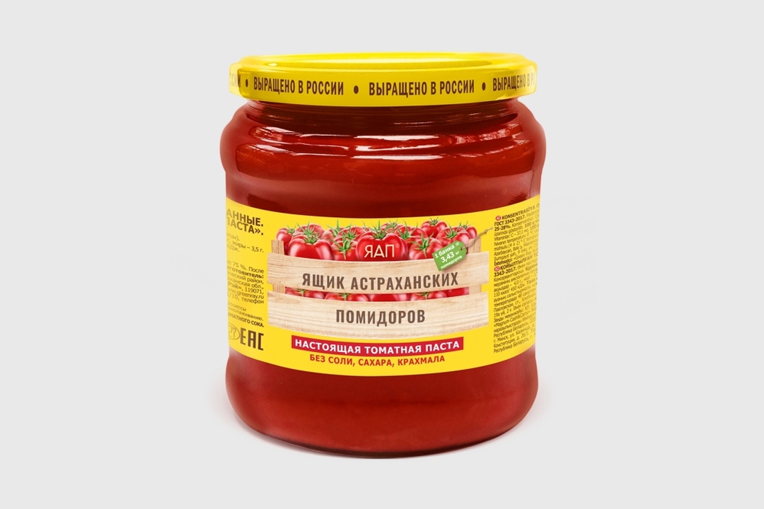 

Паста томатная Ящик астраханских помидоров 490 г