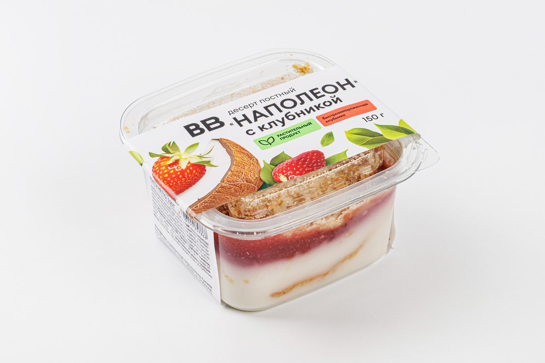 

Десерт ВкусВилл Наполеон с клубникой постный 150 г
