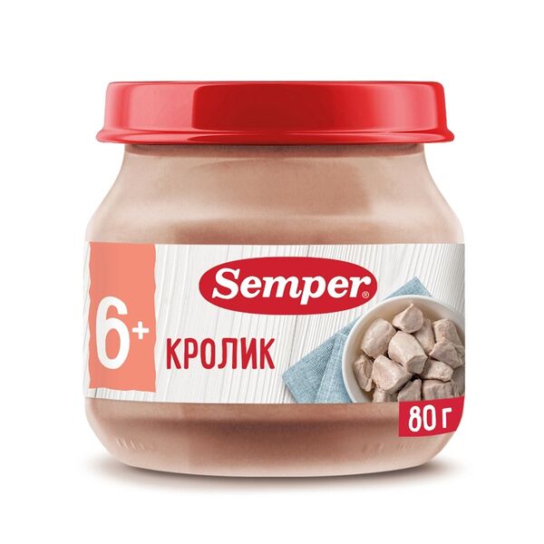 Пюре Semper Кролик 80г