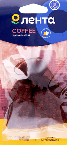 Ароматизатор автомобильный Лента City Coffee, подвесной, Арт. 10355