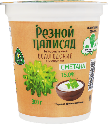 

Сметана Резной Палисад 15% 300 г