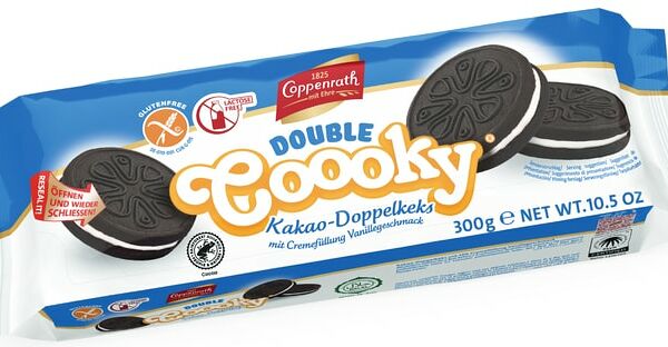 Печенье-сэндвич Coppenrath Double Coooky Шоколадное с ванильной начинкой 300г