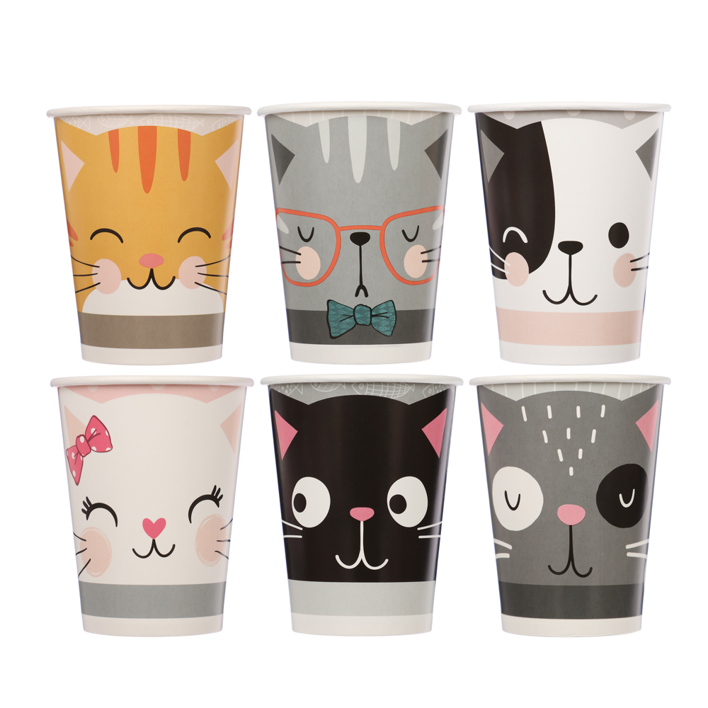 

Набор бумажных стаканов ND Play Кошки с ушками 6 шт.