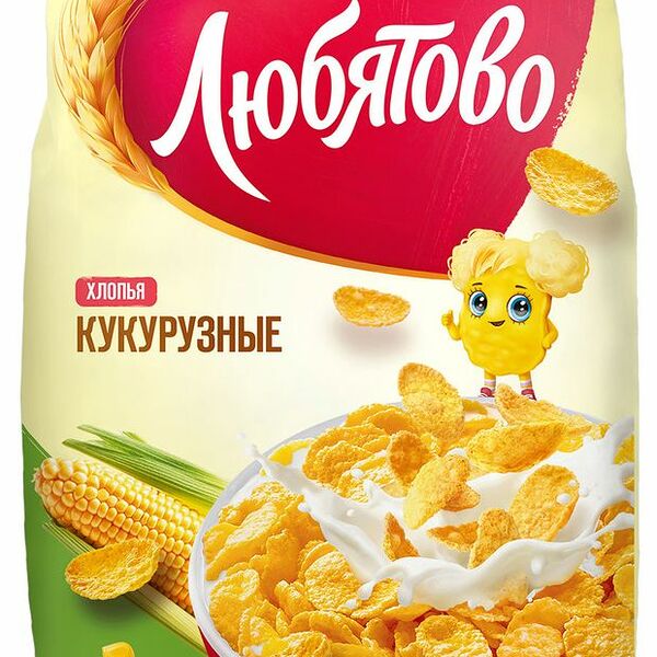 Хлопья Любятово кукурузные 300 г