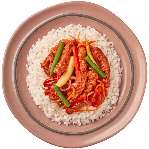 Свинина в соусе барбекю с рисом Перекрёсток Select 300 г