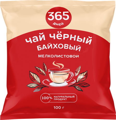 

Чай черный 365 ДНЕЙ байховый, листовой, 100г