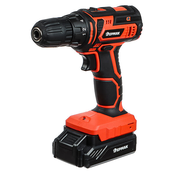 Ермак дрель-шуруповерт аккумуляторная дша-14,4-2 /1,3ач/li-ion/ 28н*м/18+1скор/2 аккум/набор св+бит.