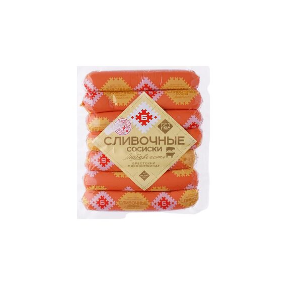 Изд колб мясн Сосиски Сливочные в/с вар 370г в/у Брестский МК