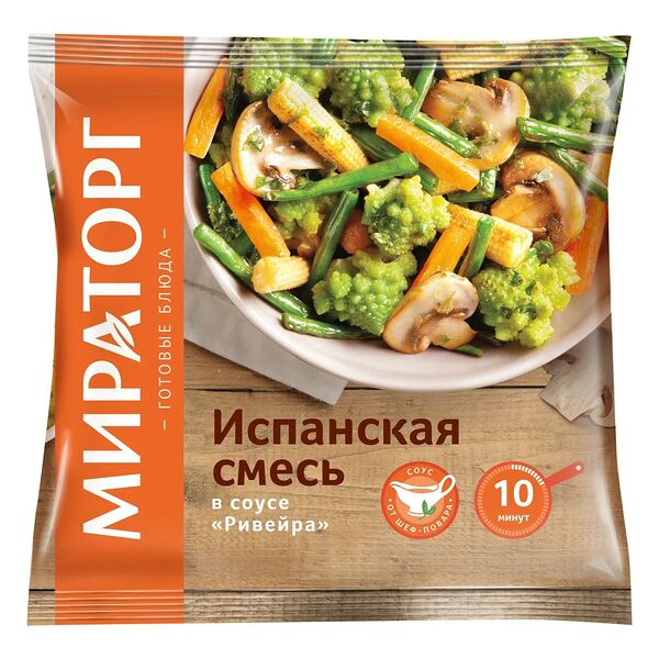 Овощная смесь Испанская Мираторг в соусе Ривейра замороженная 400 г