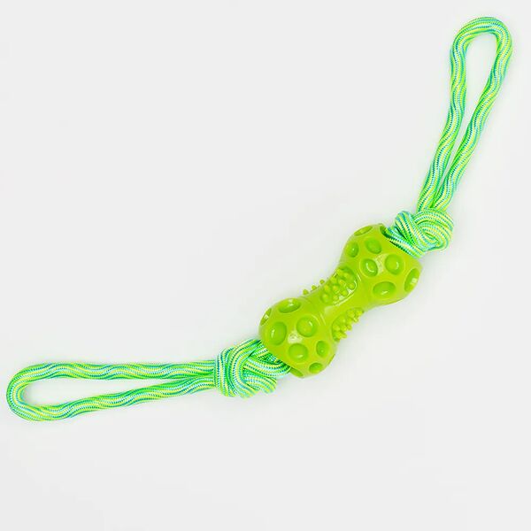 Игрушка для собак Гантель на веревке, 40х5х5 см