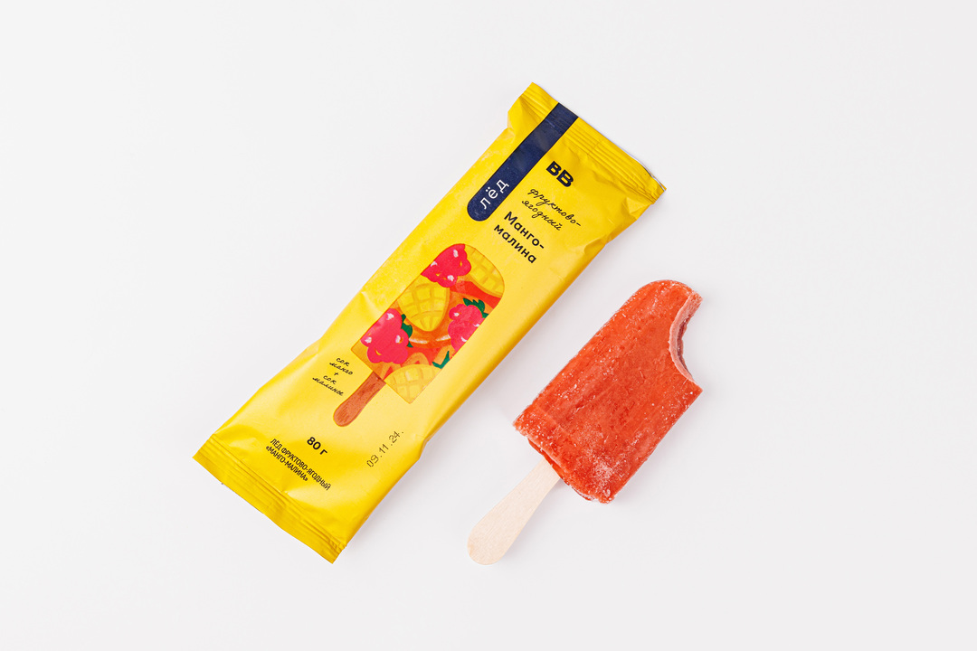 

Лед фруктово-ягодный Манго-малина 80 г