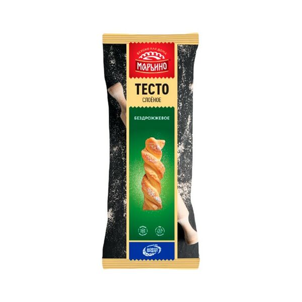 Тестовые заготовки Тесто слоеное бездрож заморож Марьино 400г