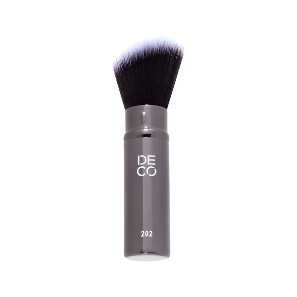 Кисть Deco Make Up Brush Cheek для румян и скульптурирования, синтетическая, выкручивающаяся, №202