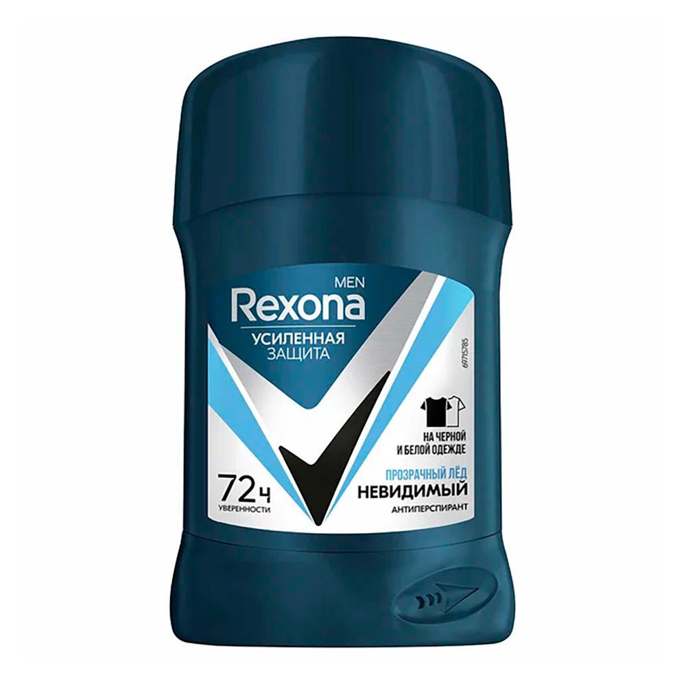 

Дезодорант-антиперспирант стик мужской Рексона Men Невидимый Прозрачный лед 50 мл