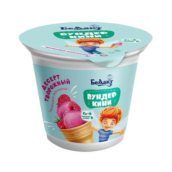 Десерт творожный д/пит детей дошк и шк возр с кальц и вит В1, В6, D вкус Малиновое мороженое 4,5% 120г