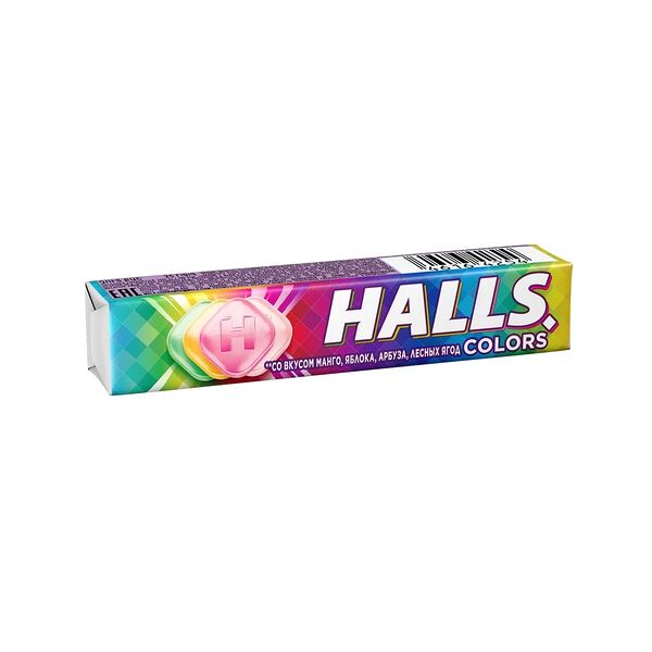 Карамель леденцовая Halls Colors ассорти 25г