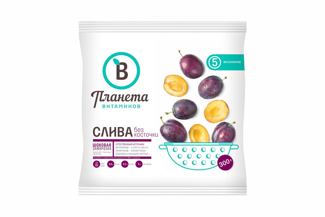 

Слива Планета Витаминов кусочками замороженная 300 г