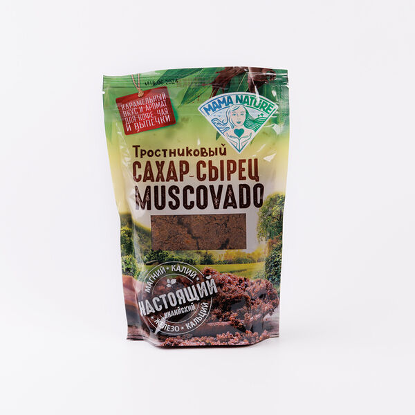 Сахар-сырец Mama Nature Мускавадо тростниковый нерафинированный 500 г