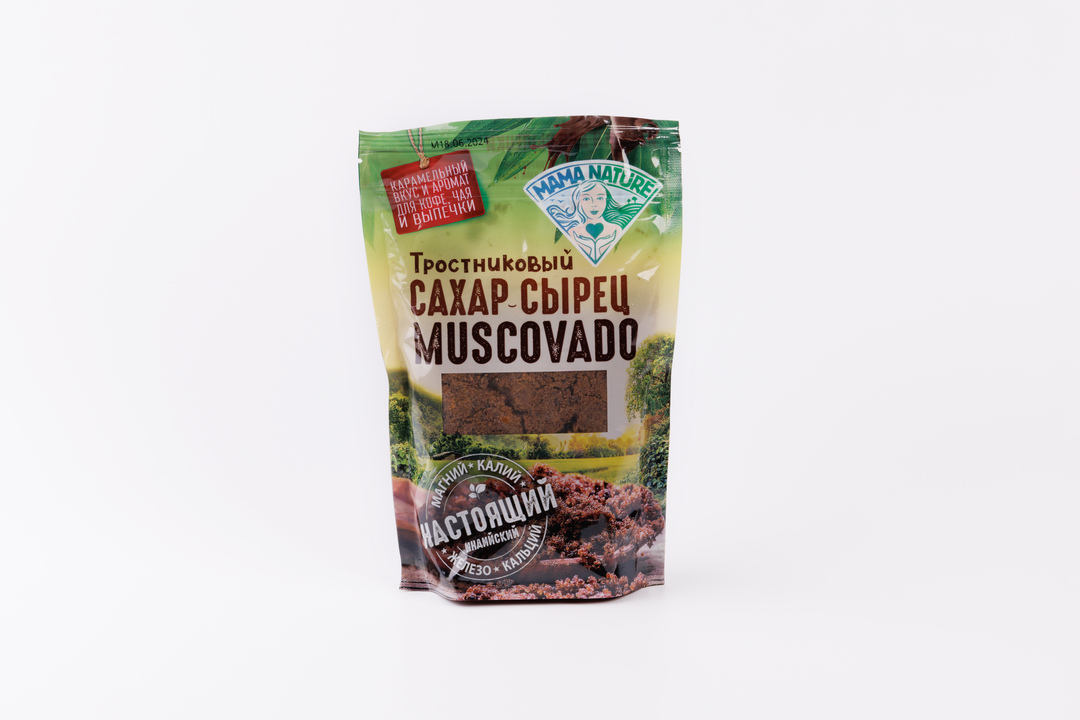 

Сахар-сырец Mama Nature Мускавадо тростниковый нерафинированный 500 г