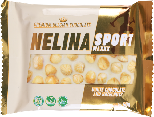 

Шоколад белый Nelina Sport с цельными ядрами фундука 50 г