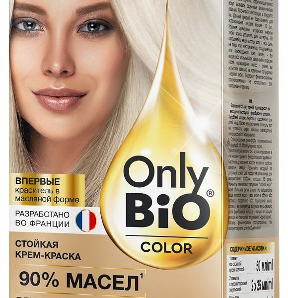 Стойкая краска для волос Only Bio Color тон 9.1 Пепельный блонд, 115 мл
