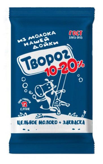 

Творог Из молока нашей дойки 10–20%, без змж 180 г