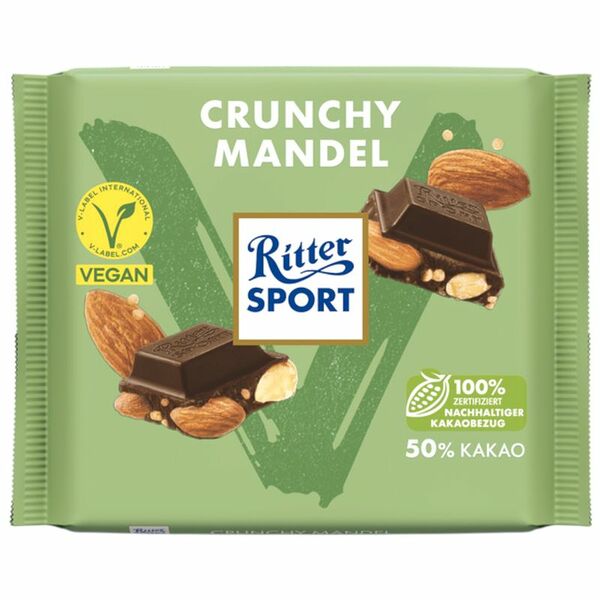 Шоколад Ritter Sport Миндаль киноа тёмный, 100г