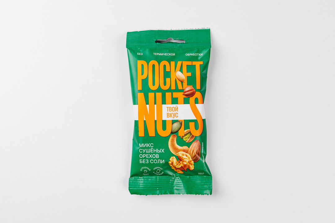 

Микс орехов Толк&Польза Pocketnuts сушеные без соли 50 г