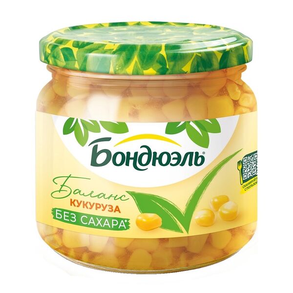 Кукуруза консервированная Бондюэль без сахара 360 г