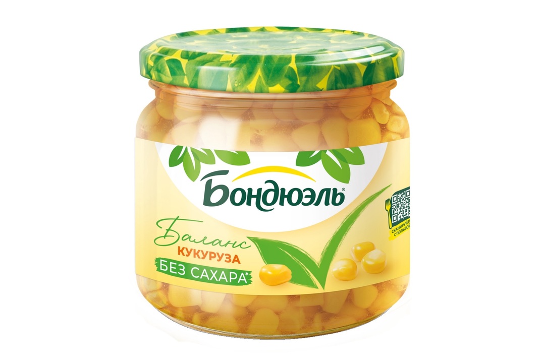 

Кукуруза консервированная Бондюэль без сахара 360 г