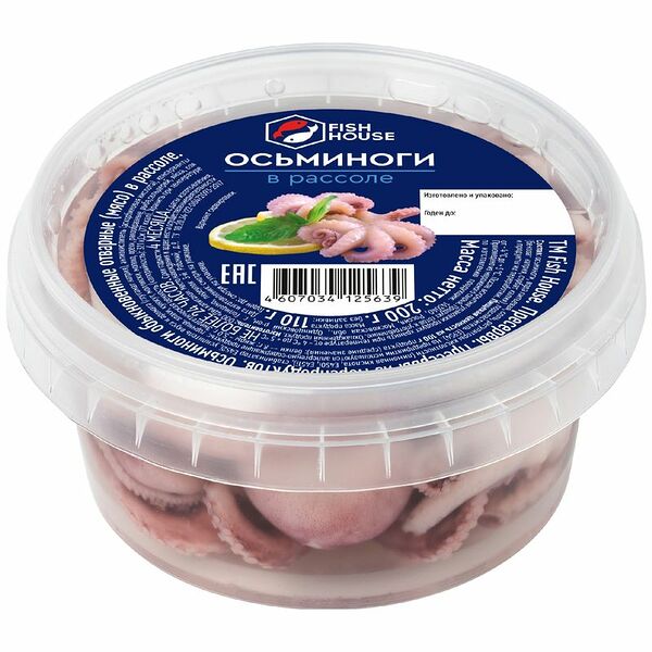Осьминоги Fish House обыкновенные отварные в рассоле 200г