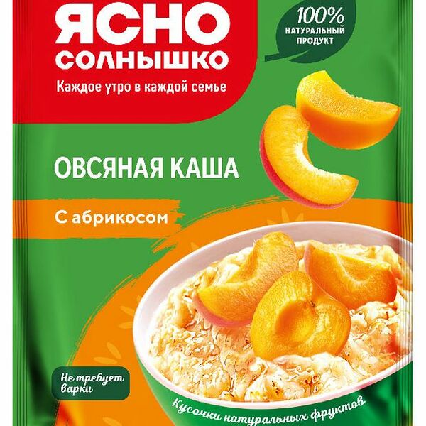 Каша овсяная Ясно Солнышко с абрикосом 45 г