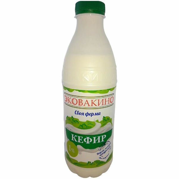 Кефир Эковакино 1% пластиковая бутылка, 930 мл
