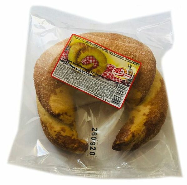 Рогалик Тюменский хлебокомбинат слоёный с повидлом, 100 г