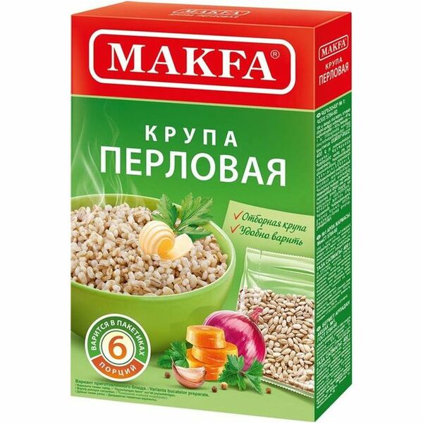 Крупа перловая Makfa в пакетиках для варки 6 порций 400 г