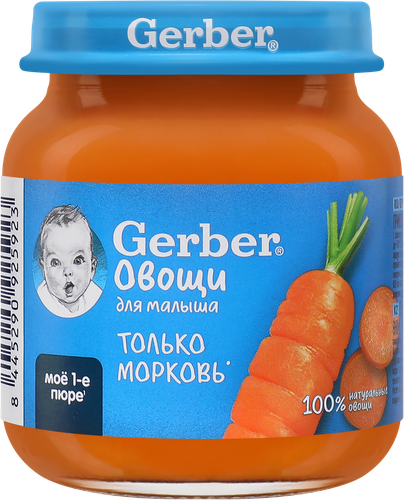 

Пюре овощное Gerber Морковь с 4 месяцев 125 г