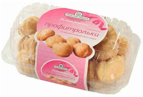 Пирожные Невские берега Профитрольки заварные со вкусом натуральных сливок, 200 г