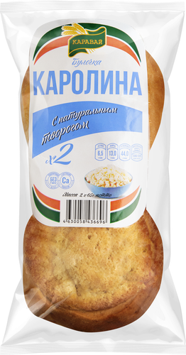 

Булочка Каравай Каролина 65 г х 2 шт.