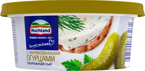

Сыр творожный Hochland с маринованными огурцами 60% 140 г