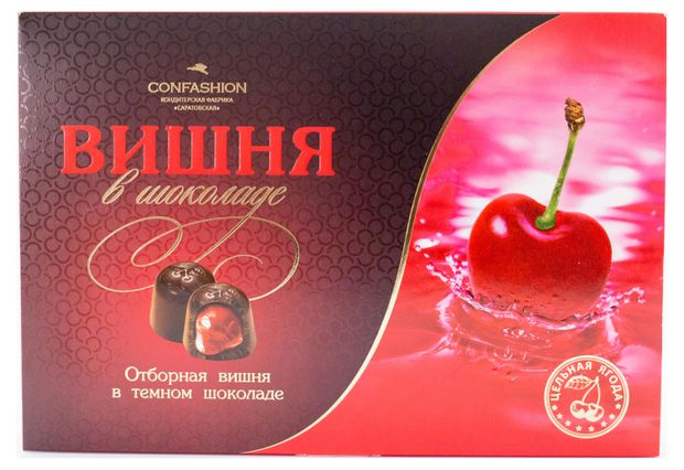 

Конфеты Confashion Вишня в шоколаде с ликерной начинкой в шоколадной глазури, 210 г