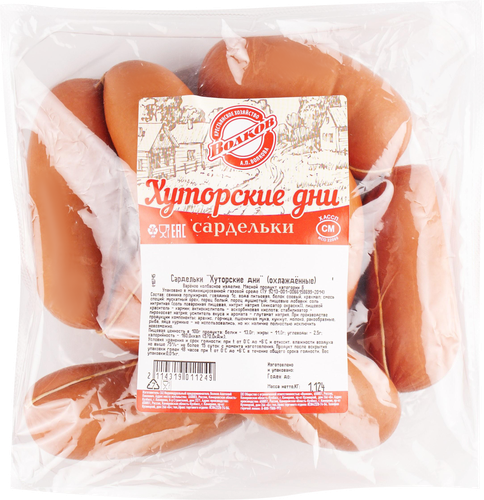 

Сардельки Волков Хуторские дни вес