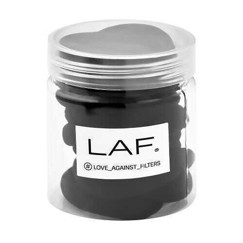 Резинки для волос Laf мягкие черные в банке 20 шт