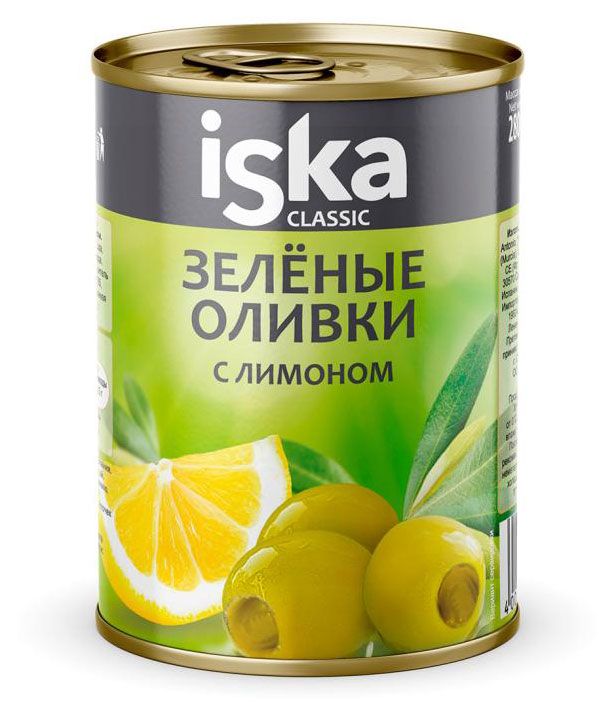 

Оливки с лимоном Iska зеленые, 300 мл