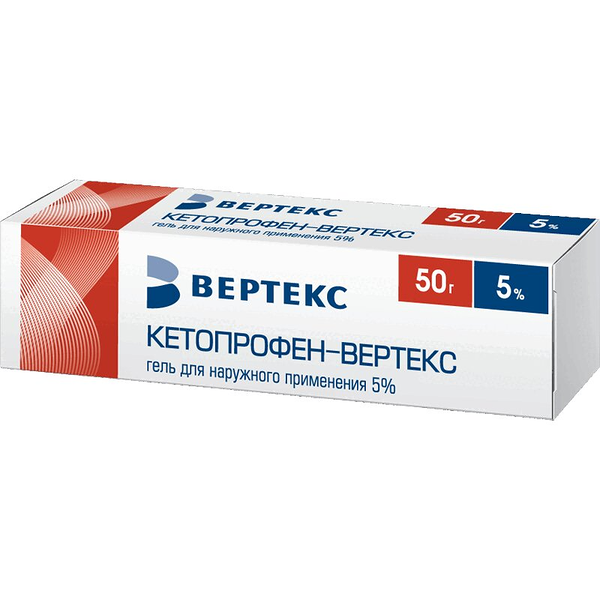 Кетопрофен-Вертекс гель 5% 50 г