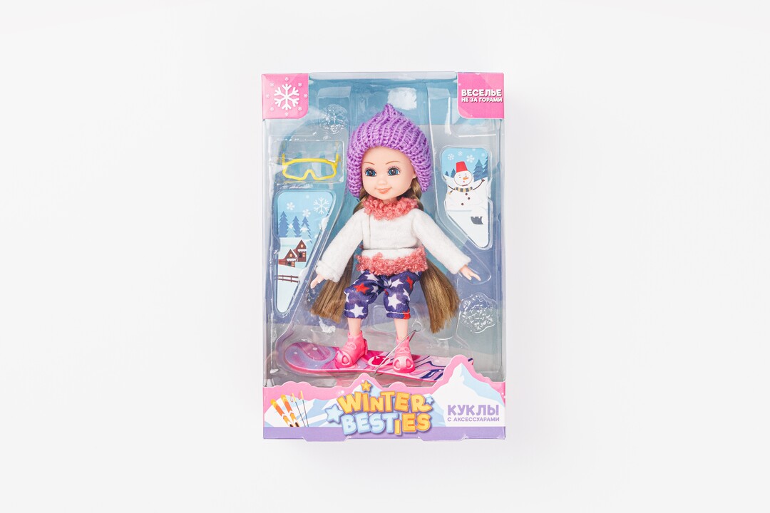 

Кукла Funky Toys "Тесса" на сноуборде, 15 см